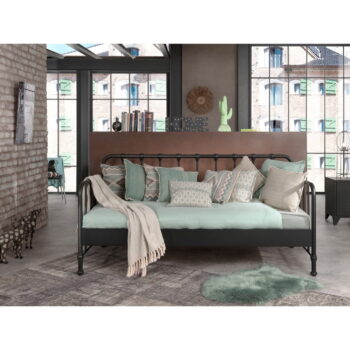 Sivá kovová detská posteľ 90x200 cm BRONXX – Vipack - Image 3