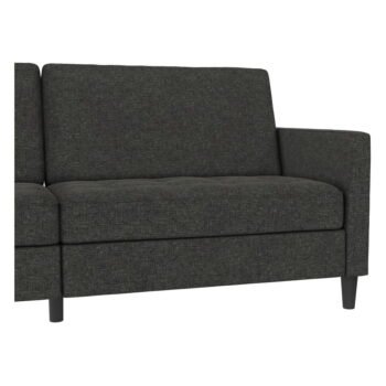 Tmavosivá zamatová pohovka 207 cm Presley – Støraa – Obrázok 6