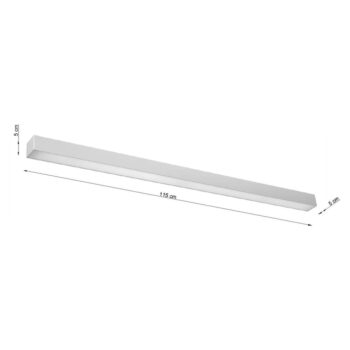 Sivé LED stropné svietidlo 117x6 cm Lemmi - Nice Lamps – Obrázok 5