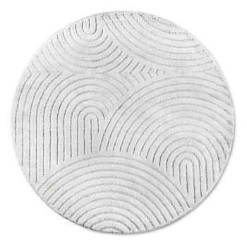 Biely okrúhly koberec ø 160 cm Panglao New York White – Elle Decoration – Obrázok 8