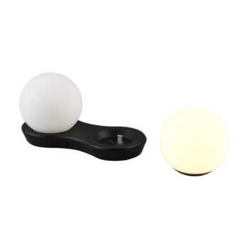 Čierno-biela LED stolová lampa (výška 9 cm) Lorna – Trio - Image 2