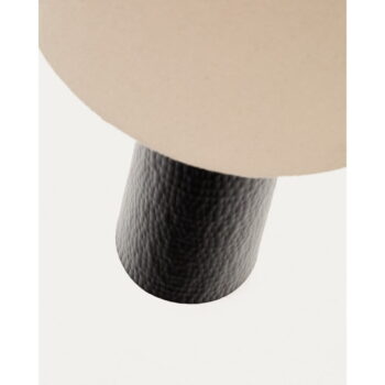 Čierno-krémová stojacia lampa s textilným tienidlom (výška 129 cm) Senni – Kave Home - Image 5
