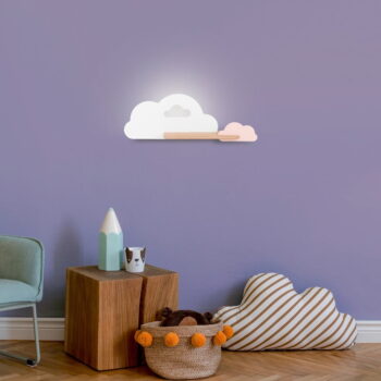 Bielo-ružové detské svietidlo Cloud - Candellux Lighting - Image 2