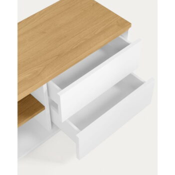 Biely TV stolík 200x44 cm Abilen – Kave Home - Image 5