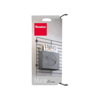 Sivý látkový komponent - úložný box 24x9 cm Mural – Metaltex - Image 2