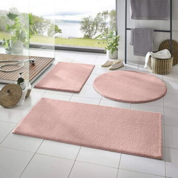 Ružové kúpeľňové predložky v súprave 3 ks 50x90 cm – Mila Home - Image 2