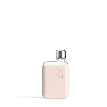 Ružové silikonové puzdro na ploskú fľašu Memobottle A7 Sleeve - Image 2