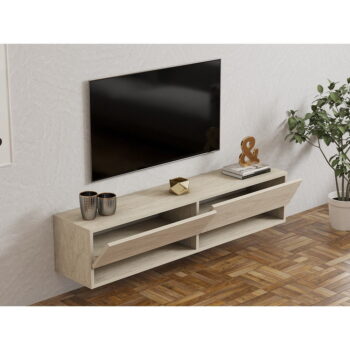 Béžový TV stolík 141x31x30 cm Arges – Kalune Design – Obrázok 5