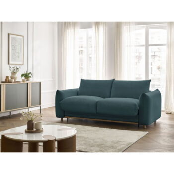 Modrá rozkladacia pohovka 214 cm Ernest – Bobochic Paris – Obrázok 6