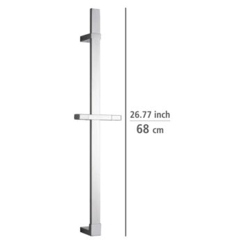 Nástenná sprchová tyč z nerezovej ocele v lesklej striebornej farbe 68 cm Design – Wenko - Image 2