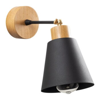Nástenné svietidlo v čiernej a prírodnej farbe ø 14 cm Manavgat – Opviq lights - Image 5