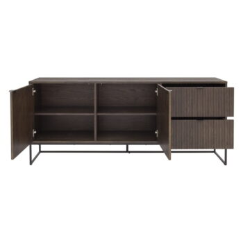Tmavohnedá nízka komoda v dekore duba 176x76 cm Bali – Tenzo - Image 6