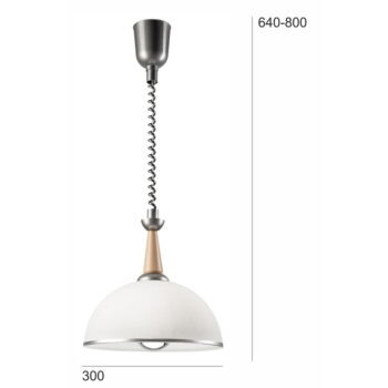 Závesné svietidlo v strieborno-prírodnej farbe so skleneným tienidlom ø 30 cm Ciara – LAMKUR - Image 8