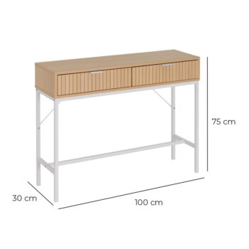 Konzolový stolík v prírodnej farbe 30x100 cm Mid-Lines – Casa Selección - Image 7