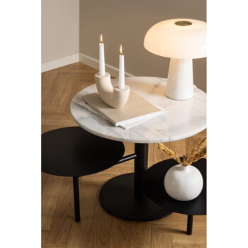 Biely okrúhly konferenčný stolík ø 60 cm Lahti – Actona - Image 9