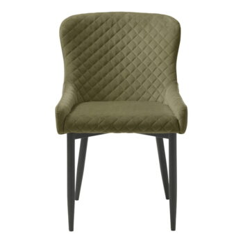 Khaki zamatová jedálenská stolička Ottowa – Unique Furniture – Obrázok 2