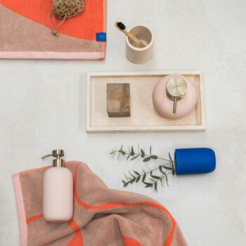 Oranžové/svetlohnedé uteráky v súprave 2 ks z Bio bavlny 50x90 cm Nova Arte – Mette Ditmer Denmark – Obrázok 3