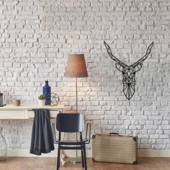 Kovová nástenná dekorácia Deer, 60 × 50 cm - Image 2
