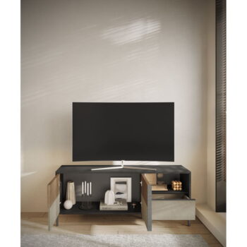 Antracitovo-svetlohnedý TV stolík 156x57 cm Amalia – Marckeric - Image 7