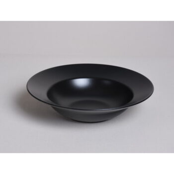 Čierny hlboký tanier z kameniny ø 26 cm – Hermia - Image 7