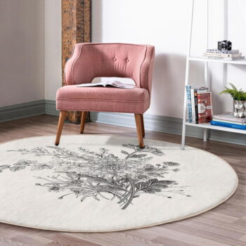 Krémový prateľný okrúhly koberec vhodný pre robotické vysávače ø 80 cm Comfort – Mila Home - Image 5