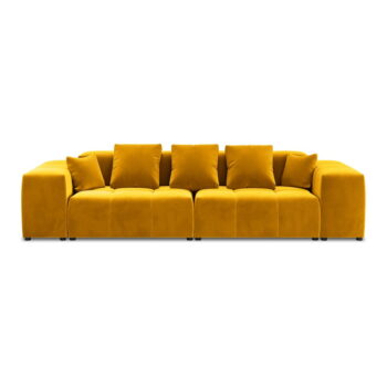 Žltá zamatová pohovka 320 cm Rome Velvet - Cosmopolitan Design