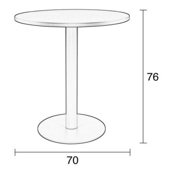 Kovový okrúhly jedálenský stôl ø 70 cm Metsu – Zuiver - Image 8