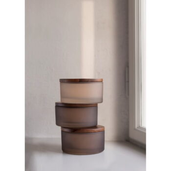 Béžový sklenený kúpeľňový organizér na vatové tampóny Modest – Mette Ditmer Denmark – Obrázok 2