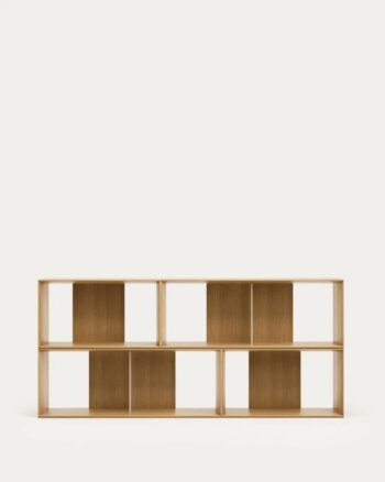 Modulárny policový systém v dekore duba v prírodnej farbe 4 ks 168x76 cm Litto – Kave Home - Image 4