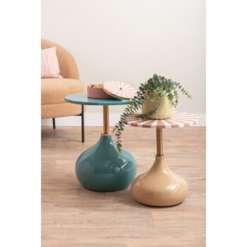 Kovový okrúhly odkladací stolík ø 46 cm Kensi – Leitmotiv - Image 2