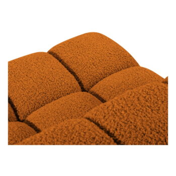 Oranžový modul pohovky z textílie bouclé (stredový diel) Bellis – Micadoni Home - Image 5