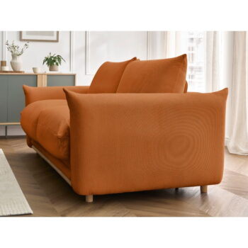 Oranžová rozkladacia pohovka 214 cm Ernest – Bobochic Paris - Image 2