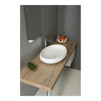 Biele oválne umývadlo Sapho Thin, 60 x 40 cm – Obrázok 3