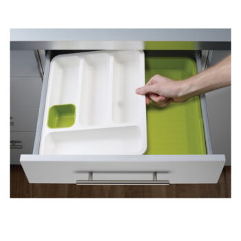 Bielo-zelené priehradky na príbory Joseph Joseph Drawer Store Cutlery – Obrázok 4