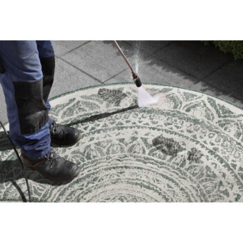 Zeleno-krémový vonkajší koberec NORTHRUGS Siruma, ø 140 cm - Image 4