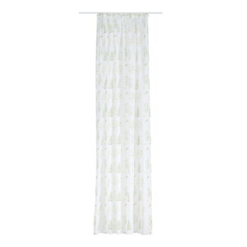 Bielo-zelená záclona 140x245 cm Caledonia – Mendola Fabrics