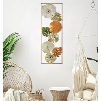 Kovová nástenná dekorácia 31,5x90 cm Leaf – Mauro Ferretti - Image 2