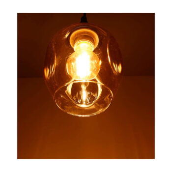 Čierne závesné svietidlo so skleneným tienidlom ø 14 cm Aspa - Candellux Lighting - Image 6