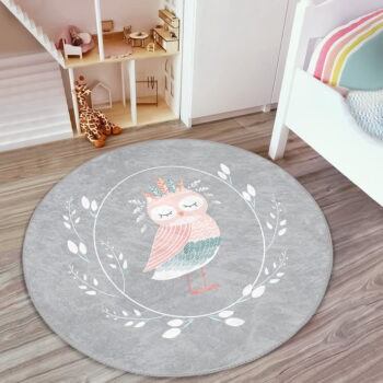 Sivý detský koberec ø 80 cm Comfort – Mila Home - Image 6