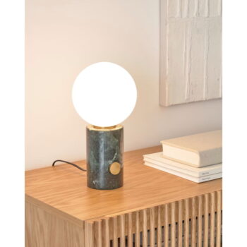 Zelená stolová lampa so skleneným tienidlom (výška 29 cm) Lonela - Kave Home - Image 2