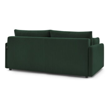 Tmavozelená menčestrová rozkladacia pohovka 211 cm Marcel – Bobochic Paris - Image 8