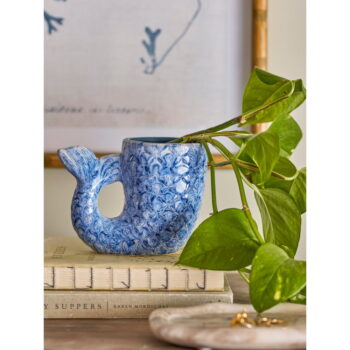 Modrá váza z kameniny (výška 12 cm) Ariella – Bloomingville - Image 2