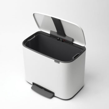 Biely nášľapný oceľový odpadkový kôš 36 l Bo – Brabantia - Image 3