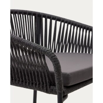 Čierne oceľové barové stoličky v súprave 4 ks (výška sedadla 80 cm) Yanet – Kave Home - Image 9