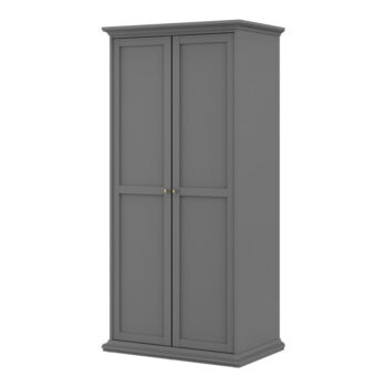Sivá šatníková skriňa 96x201 cm Paris – Tvilum – Obrázok 7