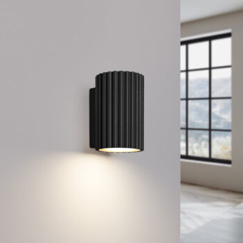 Čierne nástenné svietidlo Gleam – Nice Lamps - Image 4