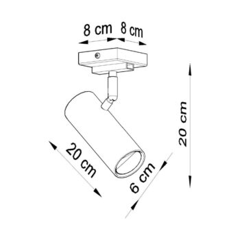 Biele stropné svietidlo 8x8 cm Mira – Nice Lamps - Image 6
