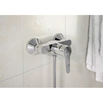 Sprchová nástenná batéria v lesklo striebornej farbe Alpha – Ideal Standard - Image 2