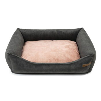 Ružovo-tmavosivý pelech pre psa 85x105 cm SoftBED Eco XL – Rexproduct