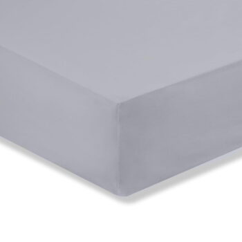 Sivá napínacia plachta z bavlneného perkálu 135x190 cm Cotton Percale – Bianca